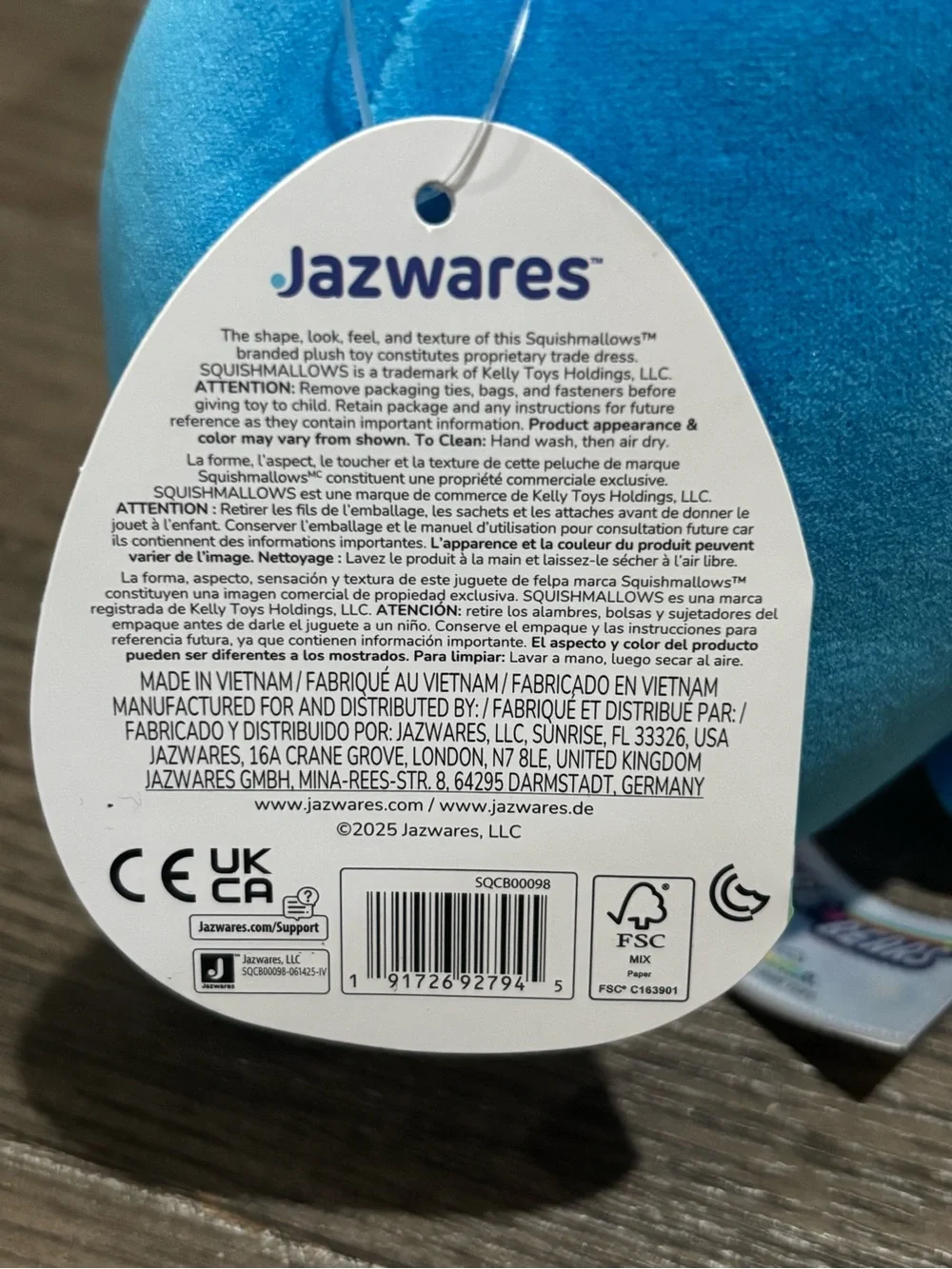 Care Bears Squishmallows • Blue Grumpy Bear 8 inch Plush